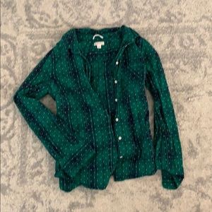 Plaid/Polka Dot button down blouse